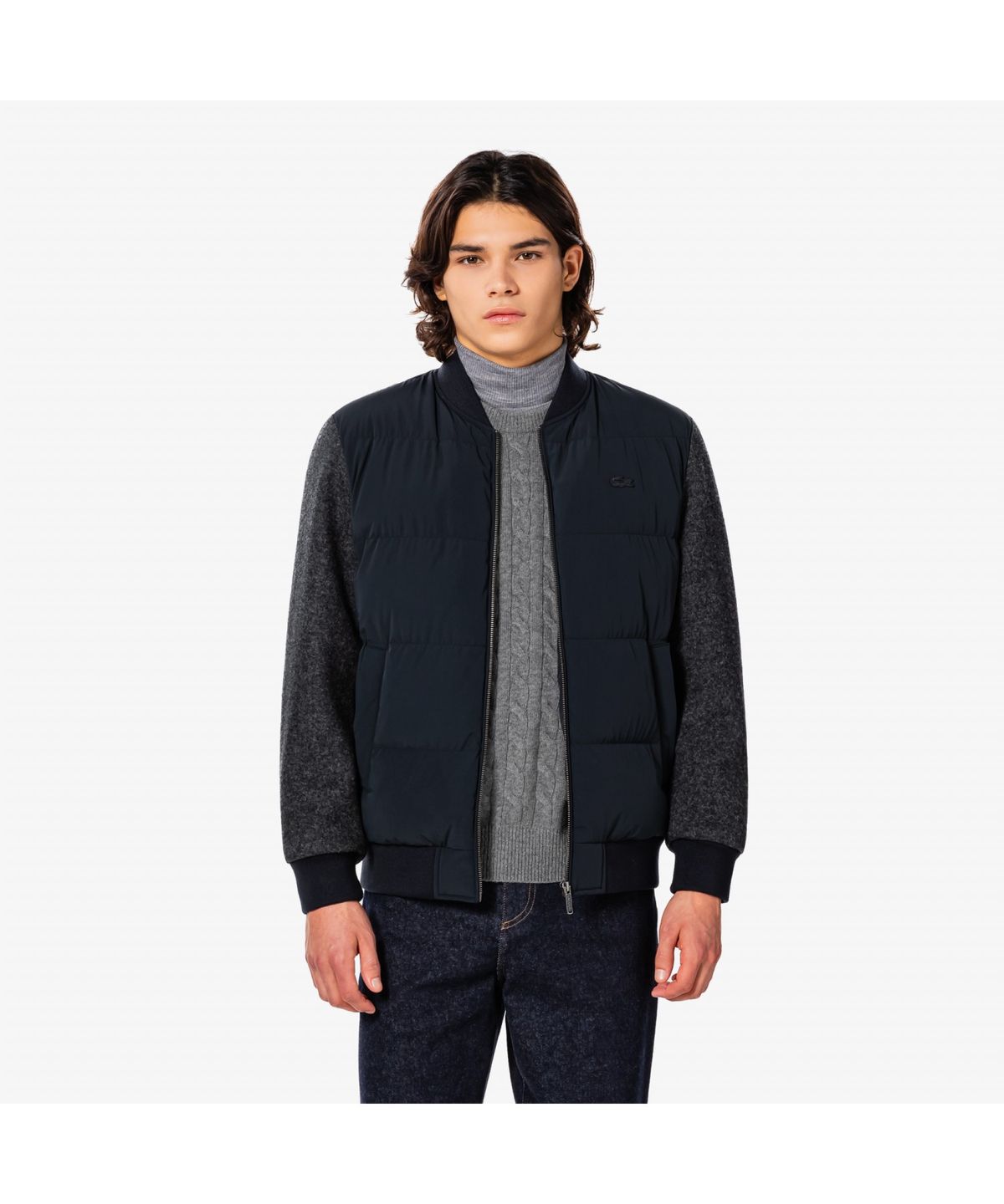 라코스테(LACOSTE) 남성 울 저지 하이브리드 자켓 BH883E-55N HDE