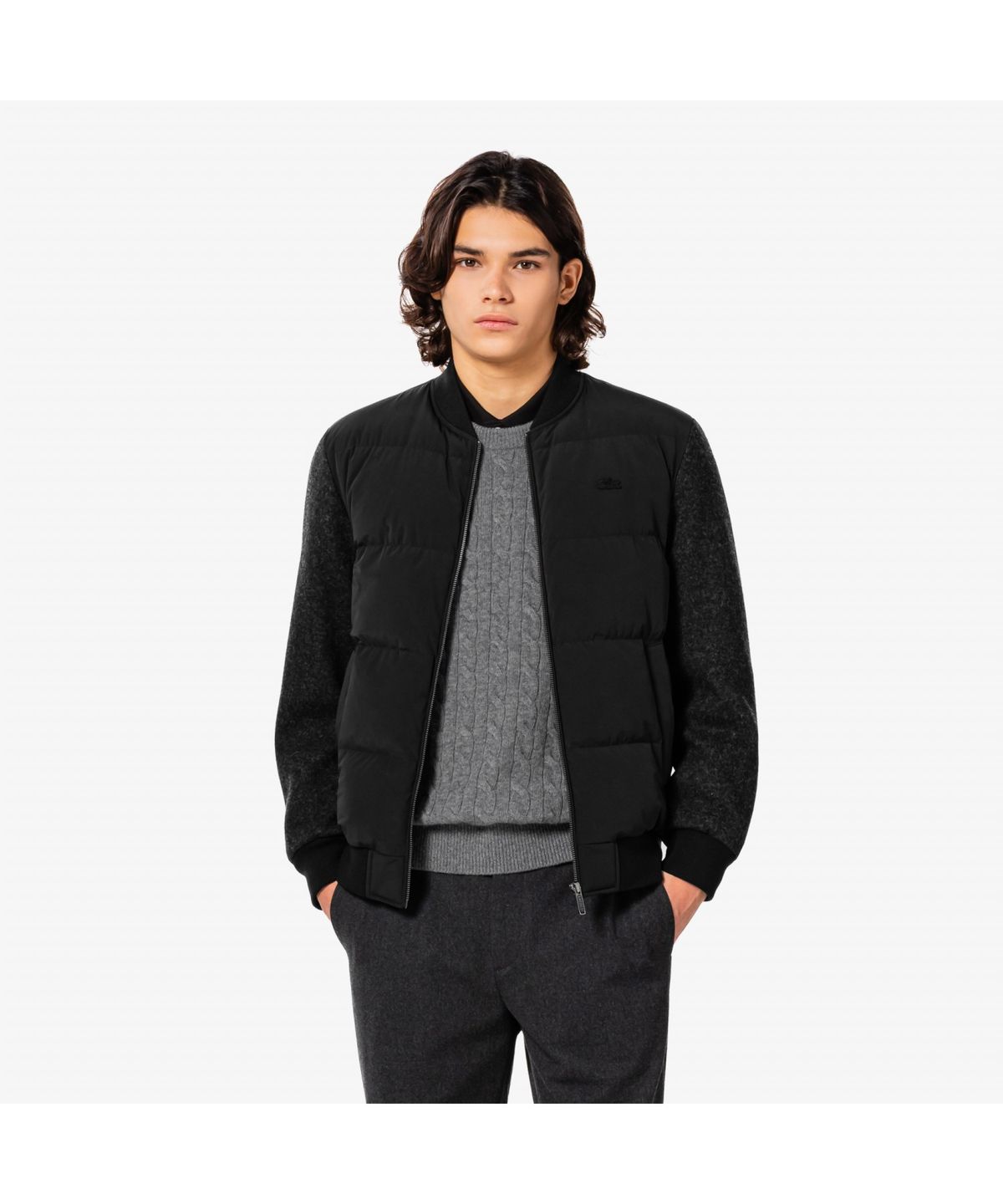 라코스테(LACOSTE) 남성 울 저지 하이브리드 자켓 BH883E-55N 031