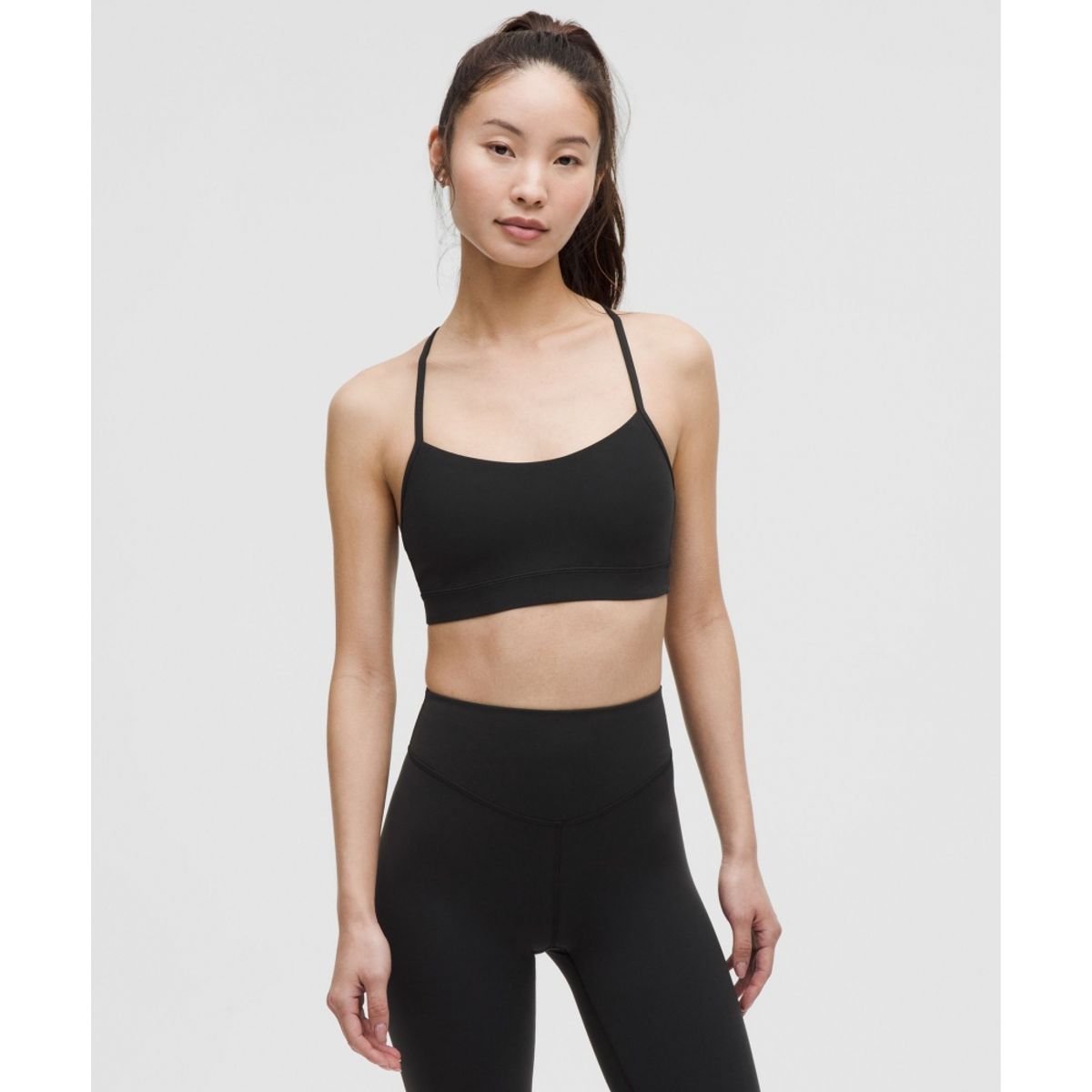 룰루레몬(LULULEMON) 플로우 Y 브라 Nulu *라이트 서포트, A C컵  BLK