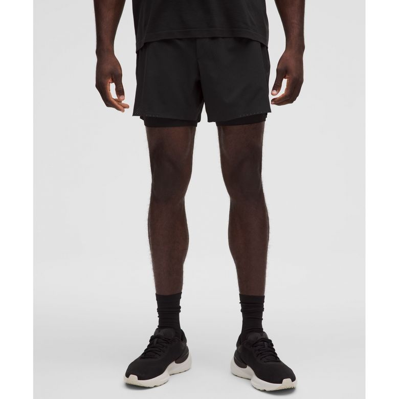 패스트 앤 프리 라인드 러닝 쇼츠 5inch  BLK