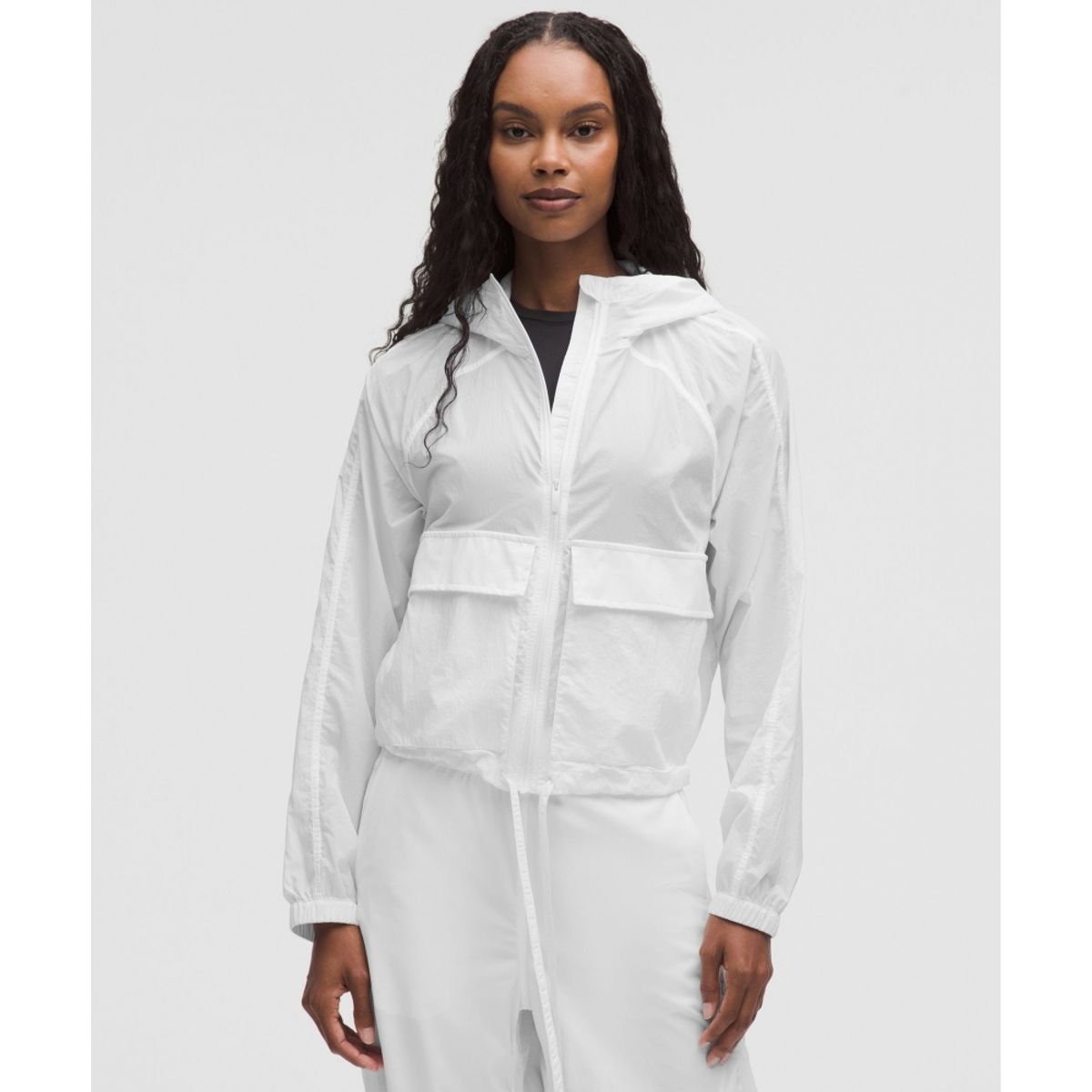 룰루레몬(LULULEMON) 후드 라이트 릴랙스 핏 재킷  WHT