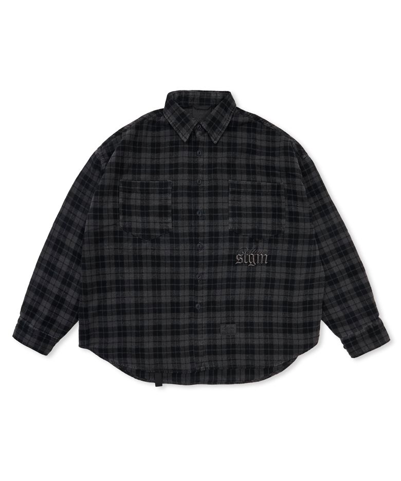 PIGMENT CROP OVER SHIRTS CHARCOAL