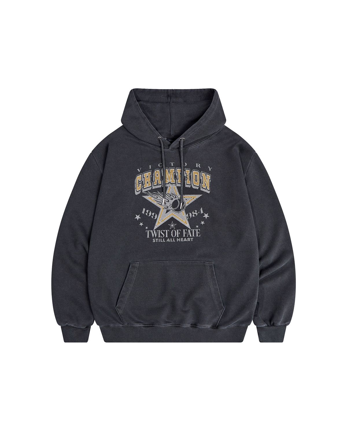디스펑트(DYSFUNCT) CHAMPION STAR PIGMENT HOODIE (CHARCOAL)