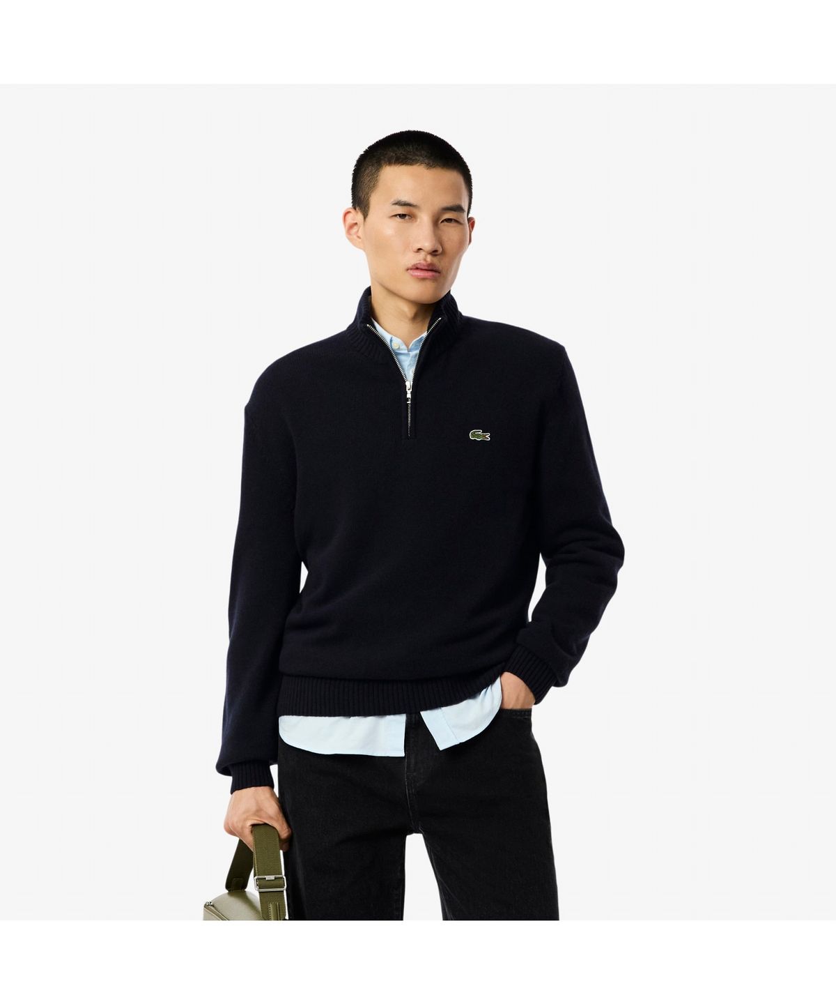 라코스테(LACOSTE) 남성 방모 반집업 스웨터 AH3052-55N 166