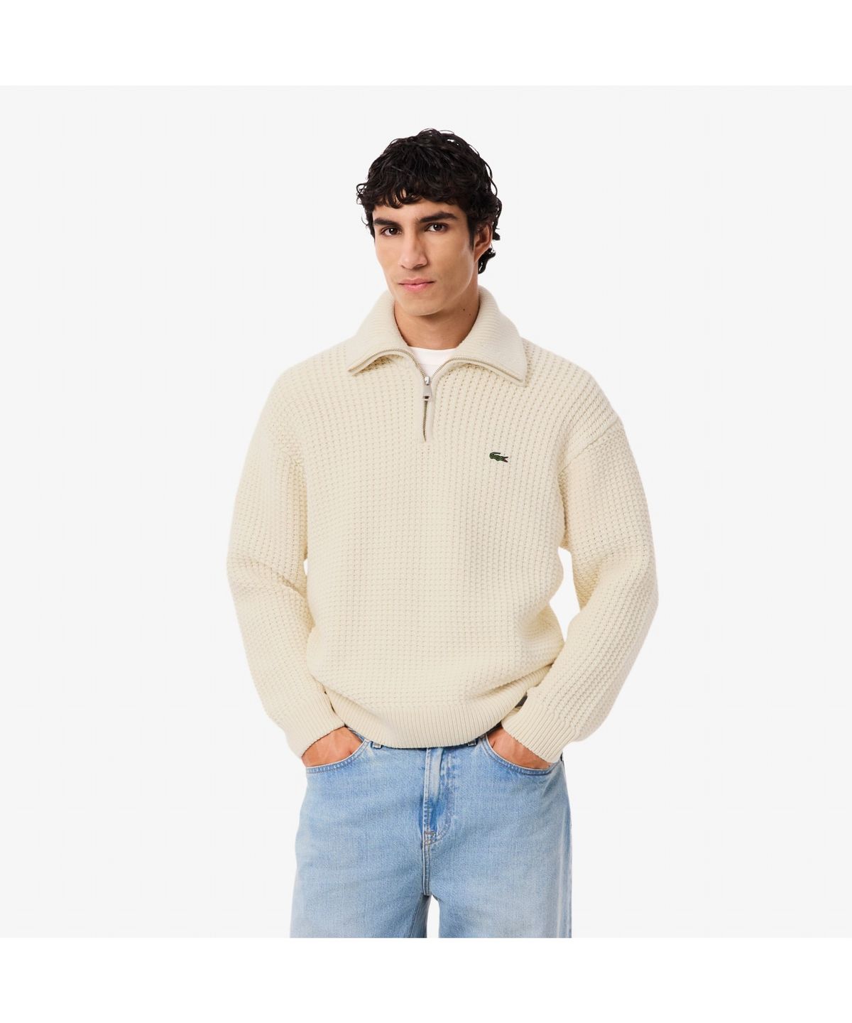 라코스테(LACOSTE) 남성 스카시 조직 카라 스웨터 AH5205-55N XFJ
