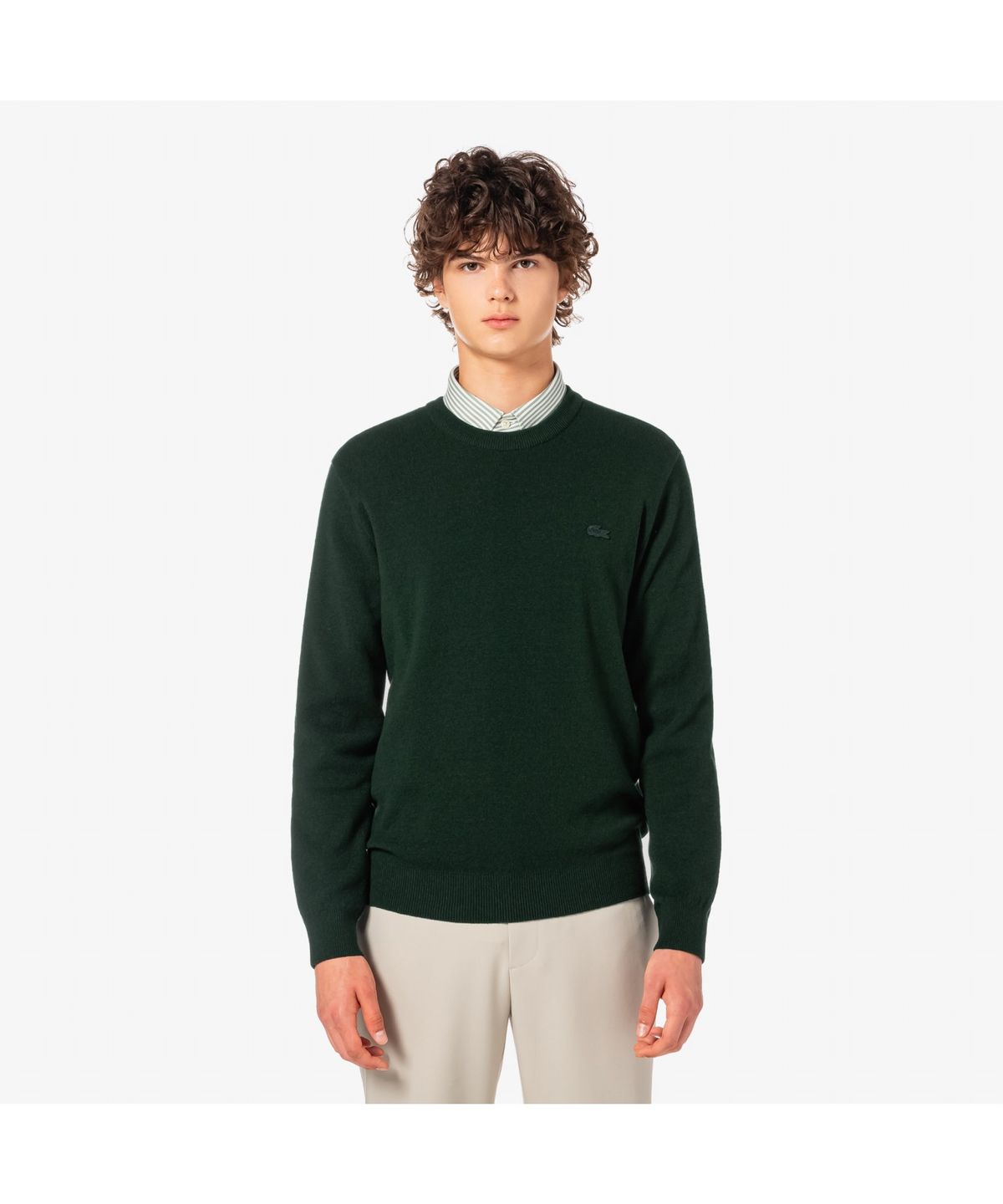 라코스테(LACOSTE) 남성 베이직 크루넥 풀오버 AH596E-55N YZP