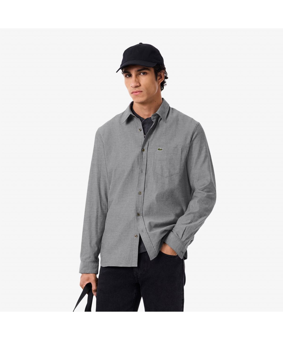 라코스테(LACOSTE) 남성 플란넬 헤링본 셔츠 CH8551-55N HHW