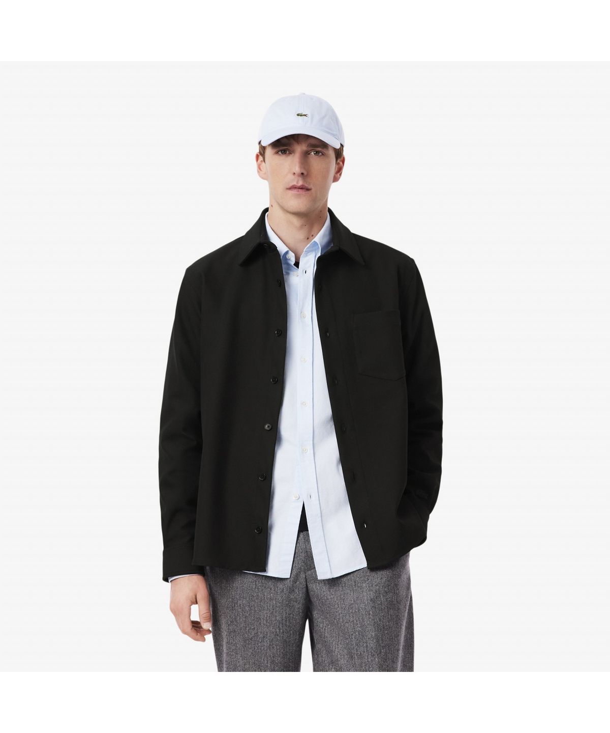라코스테(LACOSTE) 남성 오버셔츠핏 더블 페이스 셔츠 CH9206-55N 031