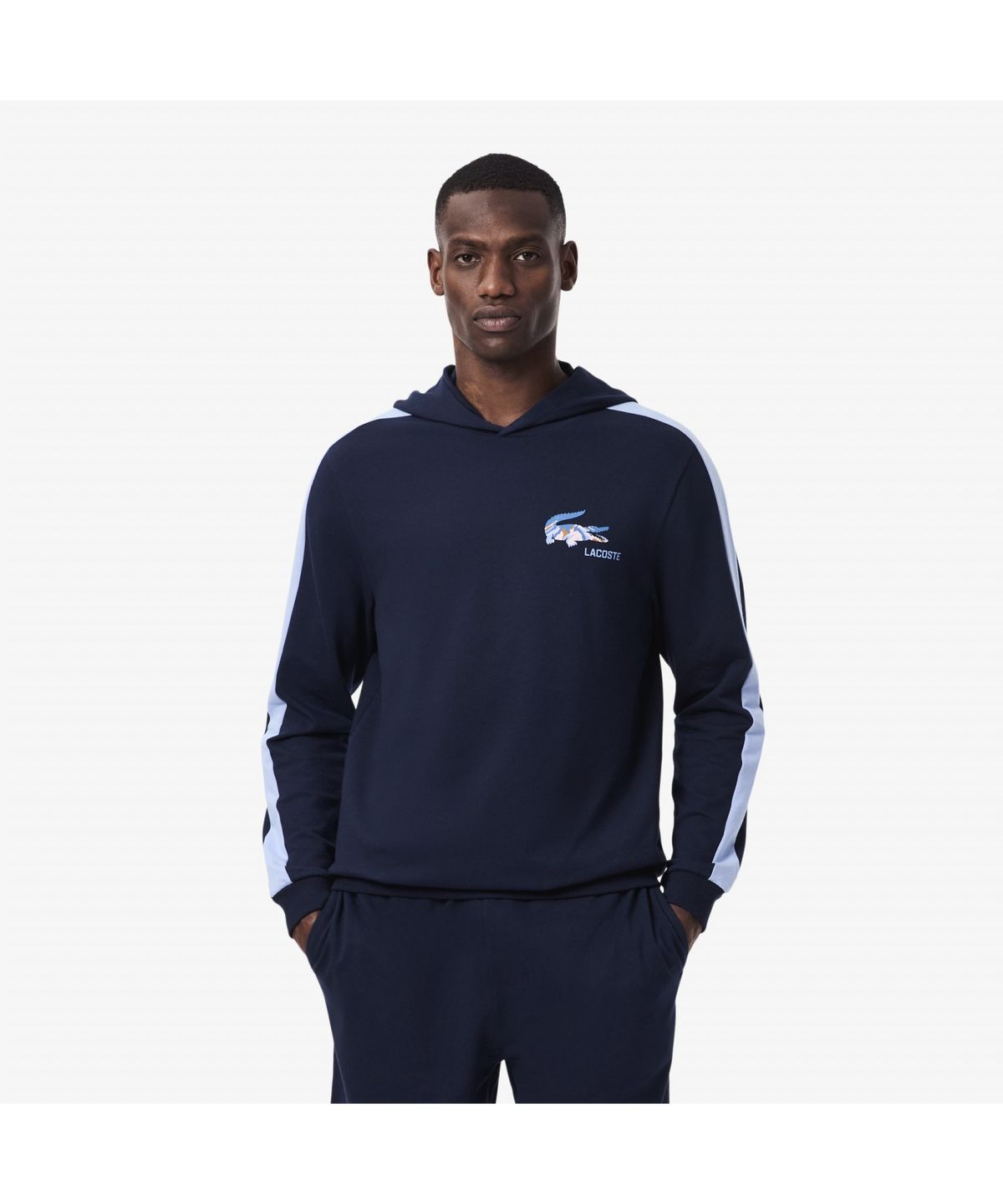 라코스테(LACOSTE) 남성 베이직 시즈널 로고 후드집업 SH4980-55N AIT