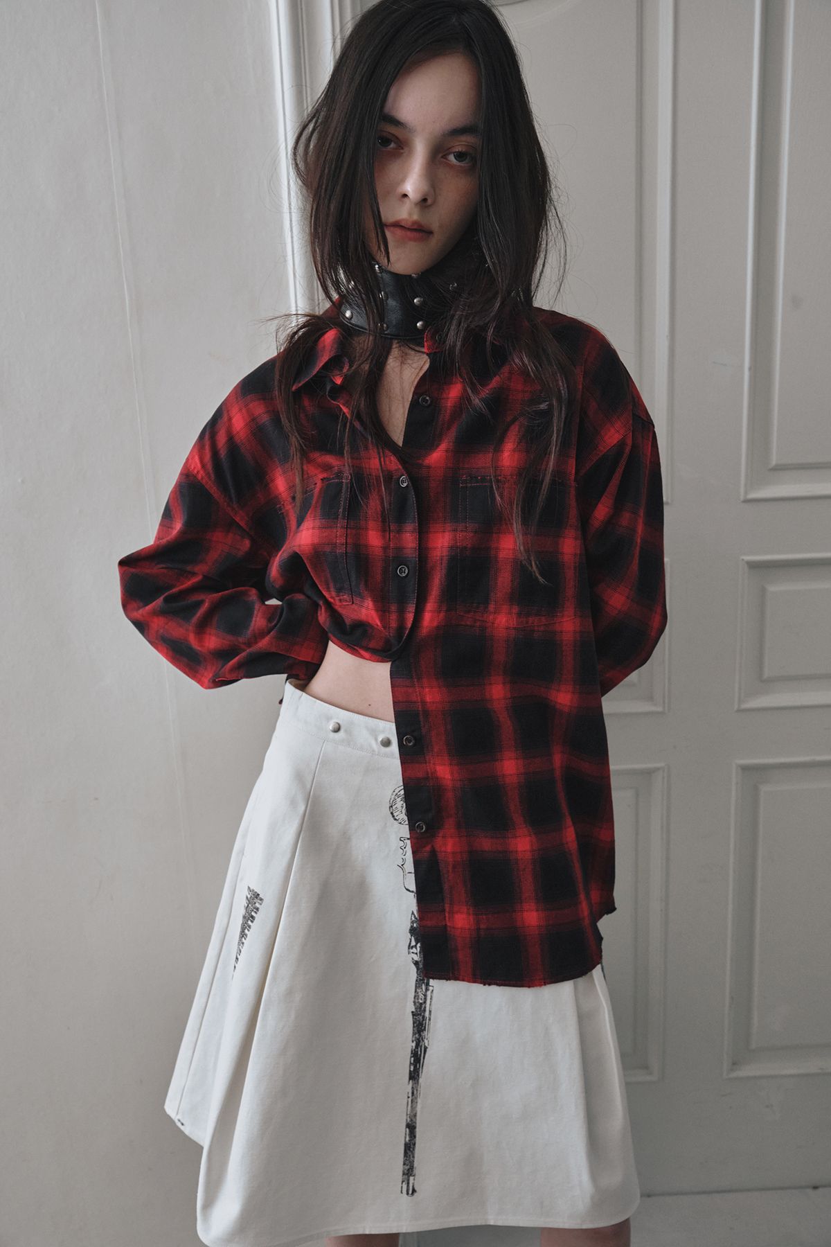 데어드(DARED) WASHED CHECK SHIRT