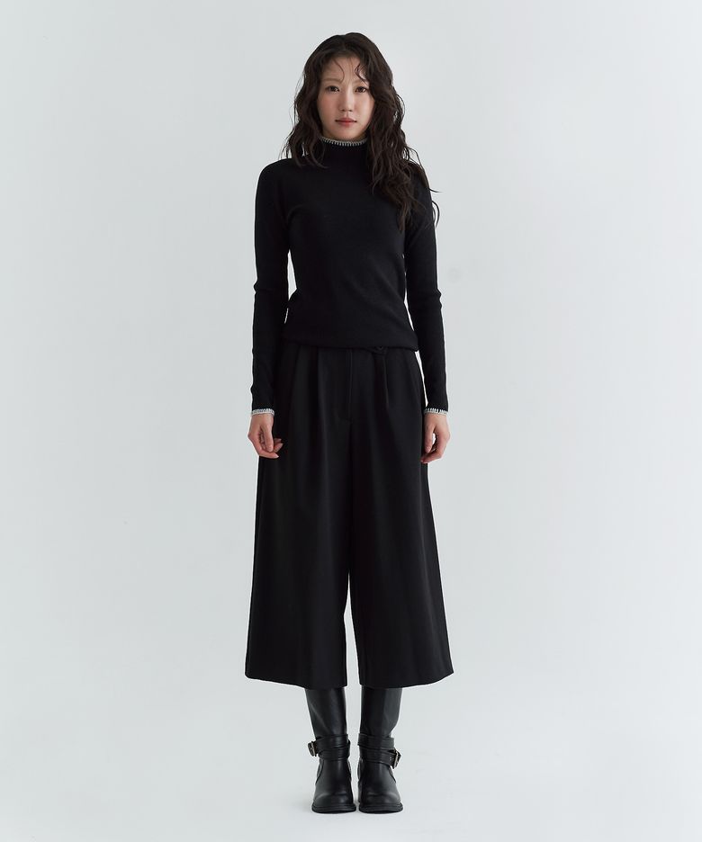 홀가먼트 반목 니트 _ Black