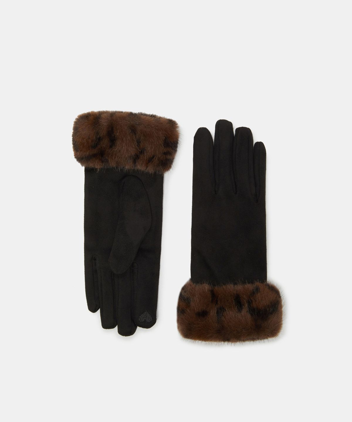 쿠론(COURONNE) Fur Trim Gloves_RCHAX25641BKX