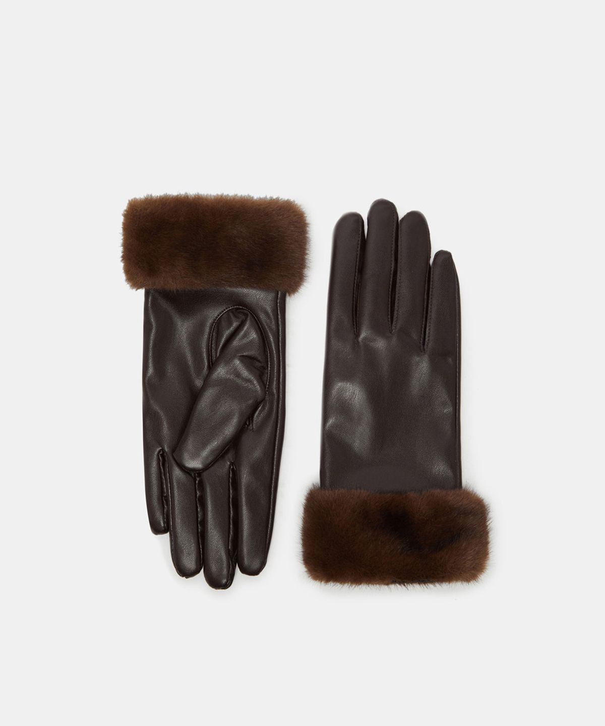 쿠론(COURONNE) Fur Trim Gloves_RCHAX25642BRD