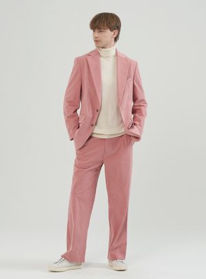 코듀로이 와이드 밴딩 팬츠_핑크