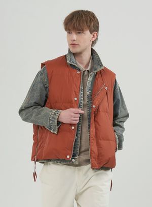 U넥 구스 다운 베스트