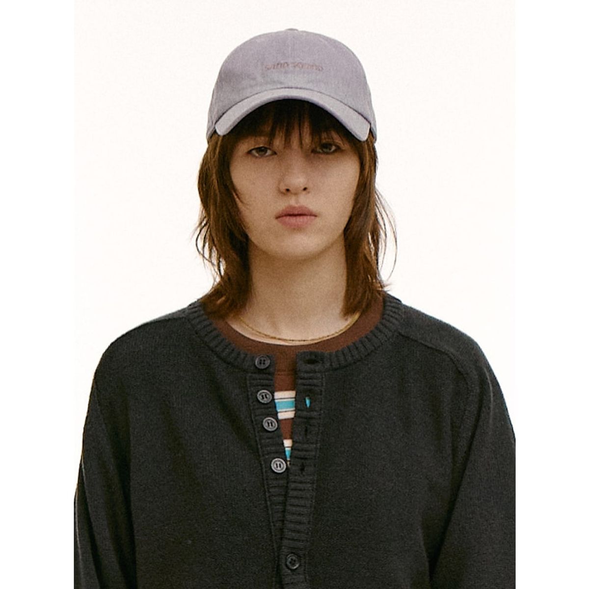 샌드 사운드(SAND SOUND) (UNISEX) 오버덕 워싱 볼캡  바이올렛