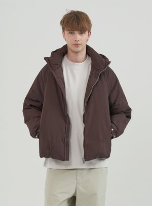 후디드 다운 점퍼_퍼플