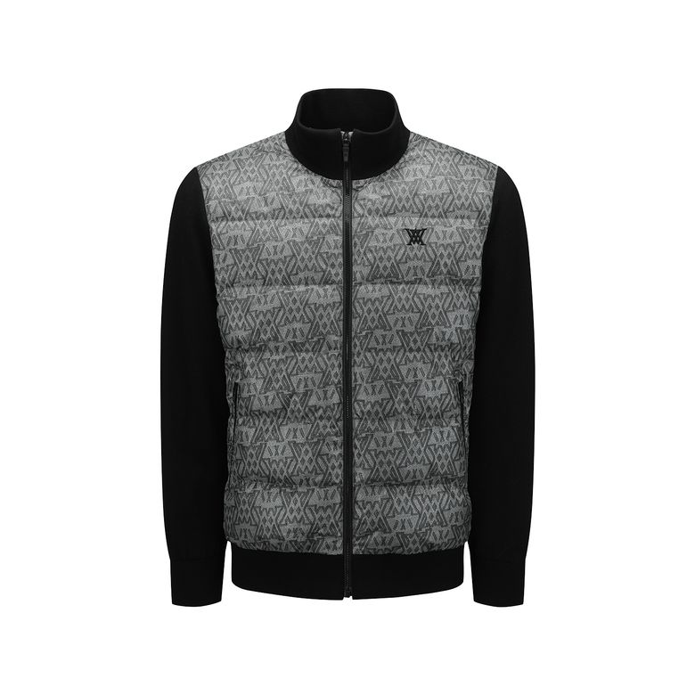 MEN WI BIG LOGO HYBRID DOWN JACKET_GR