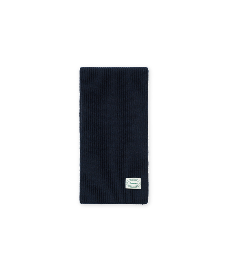 Merino Wool Muffler (Navy)