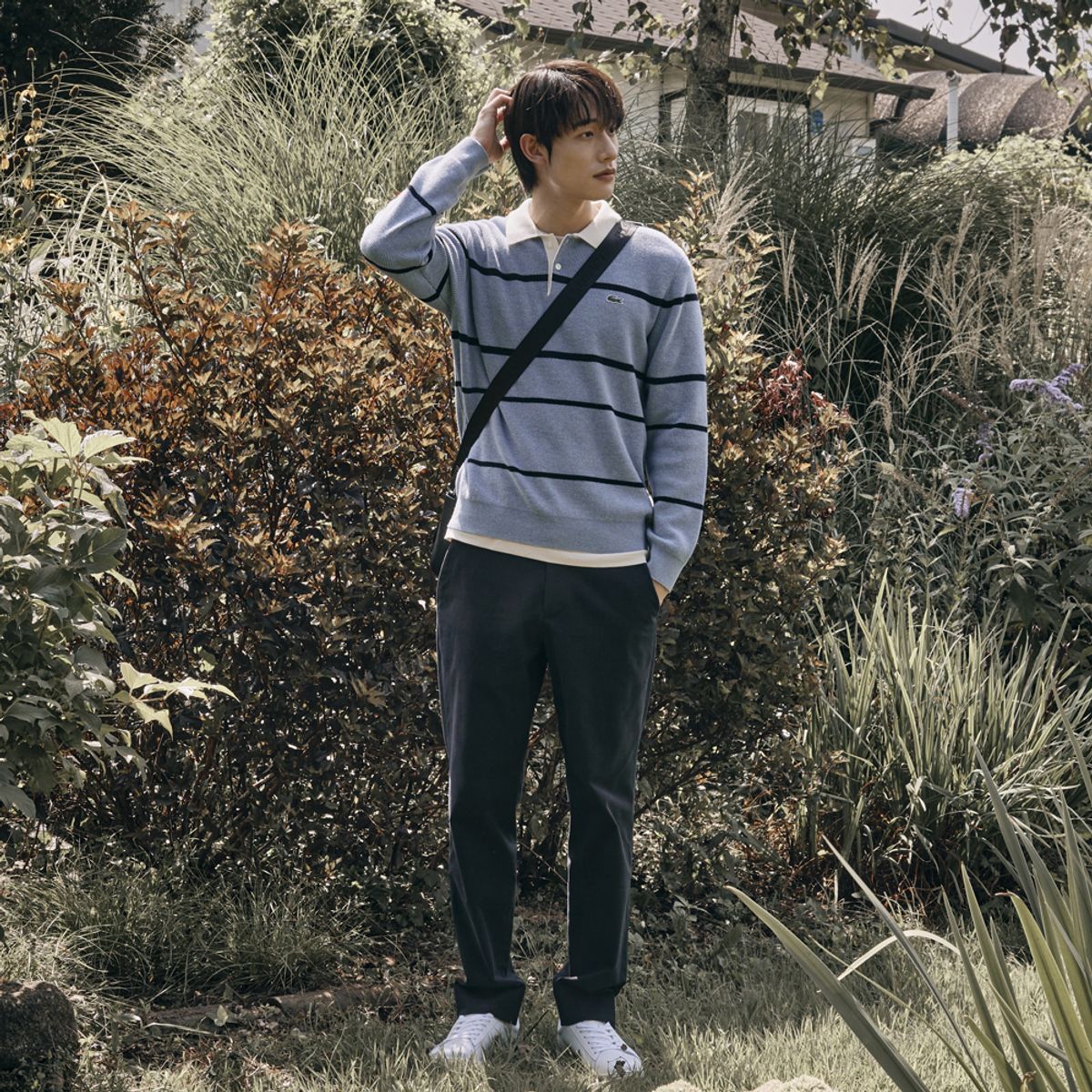 라코스테(LACOSTE) 남성 골조직 테이퍼드 치노 HH530E-55N HDE