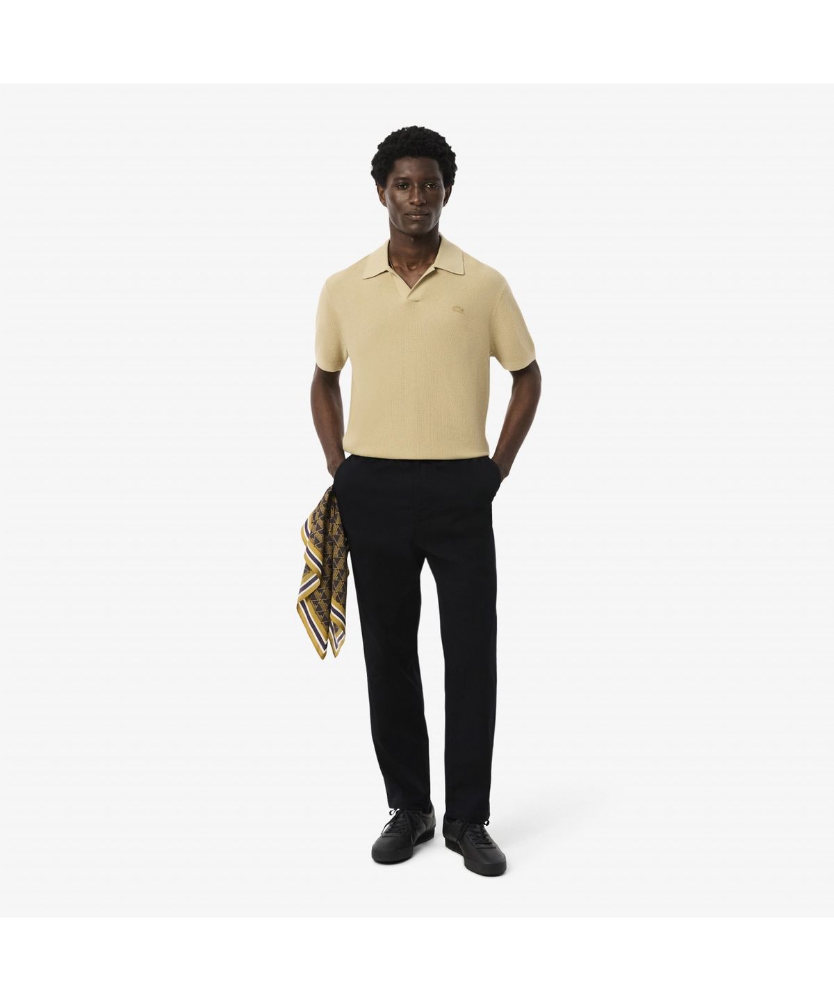 라코스테(LACOSTE) 남성 코튼 스트레치 레귤러핏 밴딩 팬츠 XH0062-55N 031