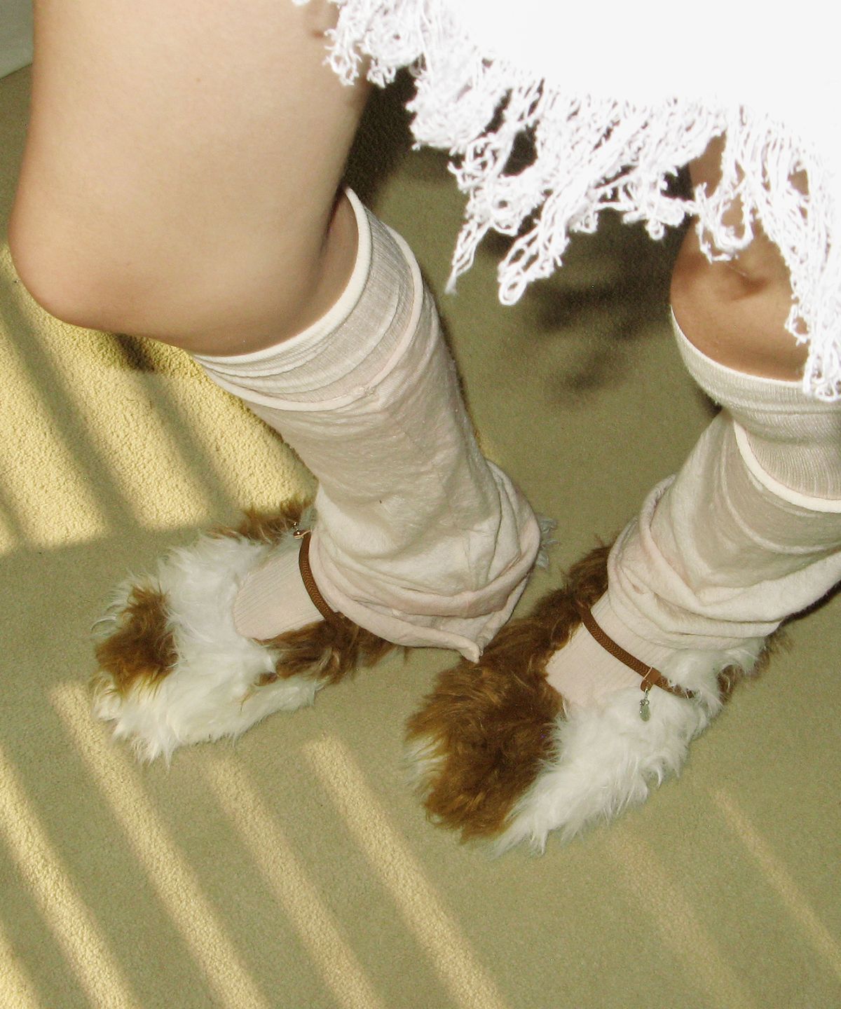포기무디(FOGGY MOODY) Fur Baby 0013-1. Parti Poodle Flats - 2colors