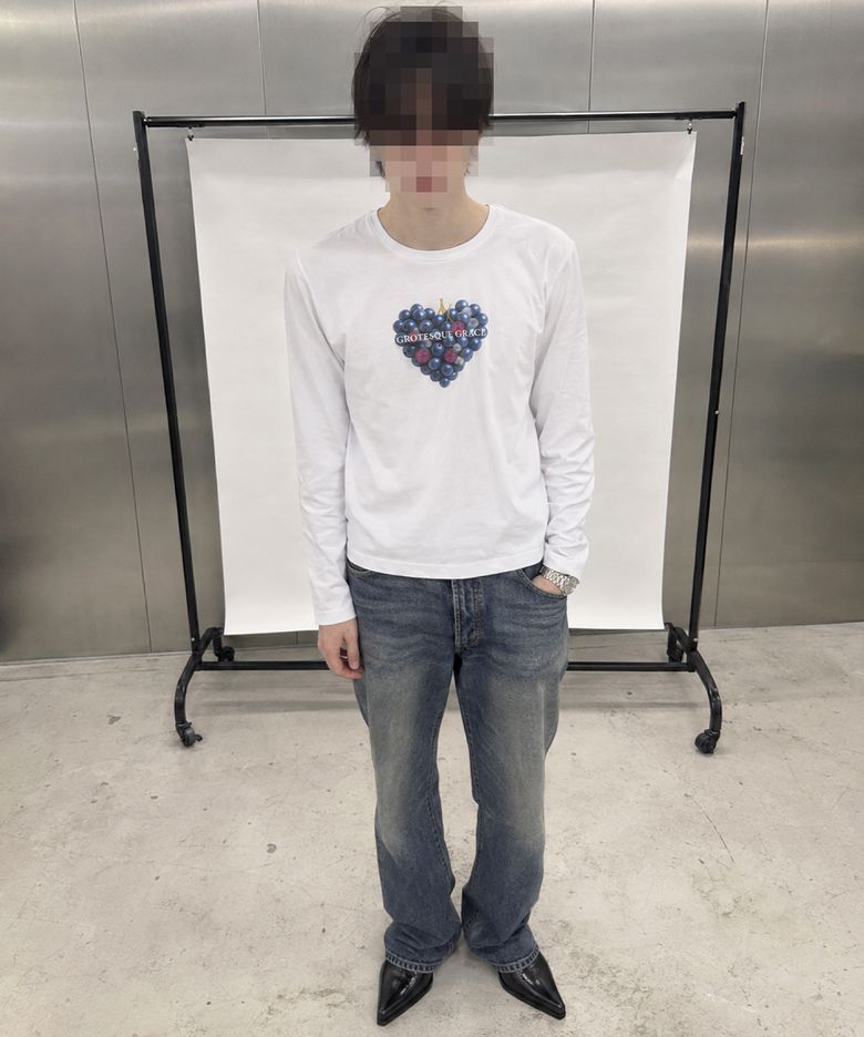 ELDERBERRY STAIN/CROP SLIME FIT LONG SLEEVE