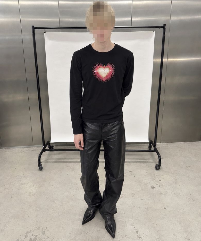 RAMBUTAN VEIN/CROP SLIME FIT LONG SLEEVE