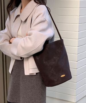 러브 숄더백 브라운누벅 [파우치세트]