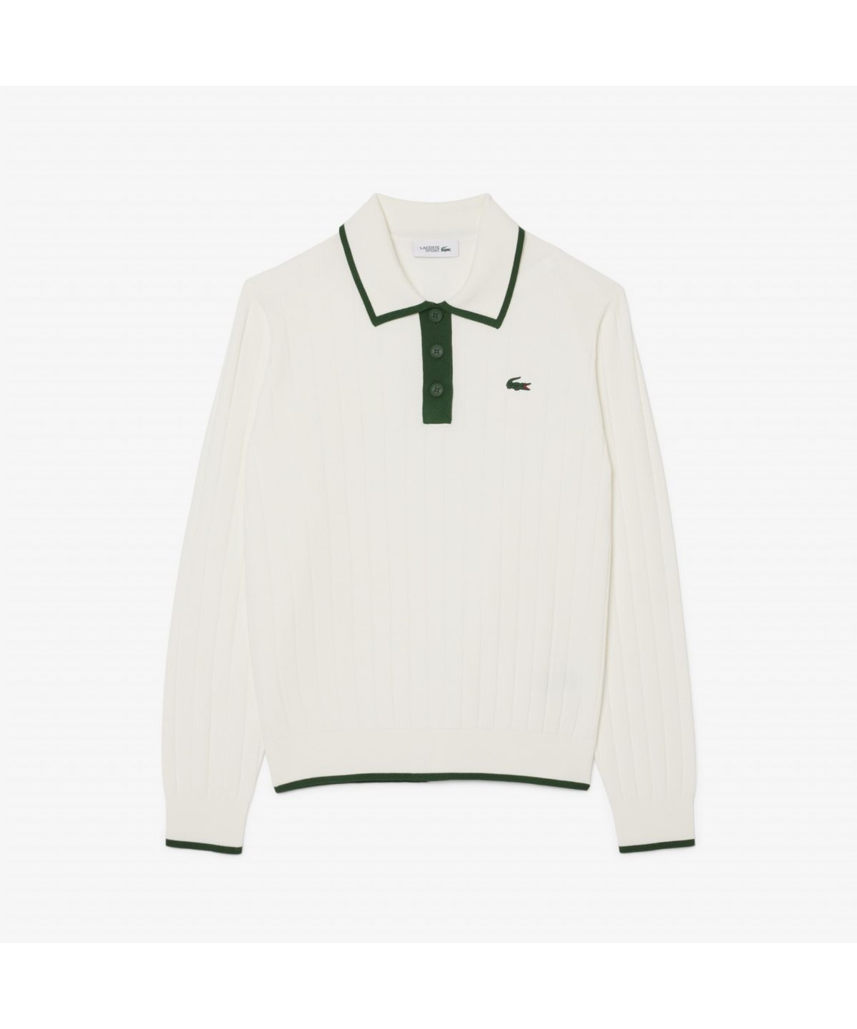 라코스테(LACOSTE) 여성 골프 컬러 티핑 긴소매 스웨터 폴로 셔츠 AF8544-55N X0N