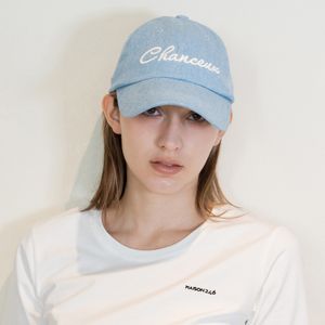 LUCKY OVERFIT BALLCAP WASHING BLUE 남녀공용 챙이 긴 볼캡 오버핏 야구모자