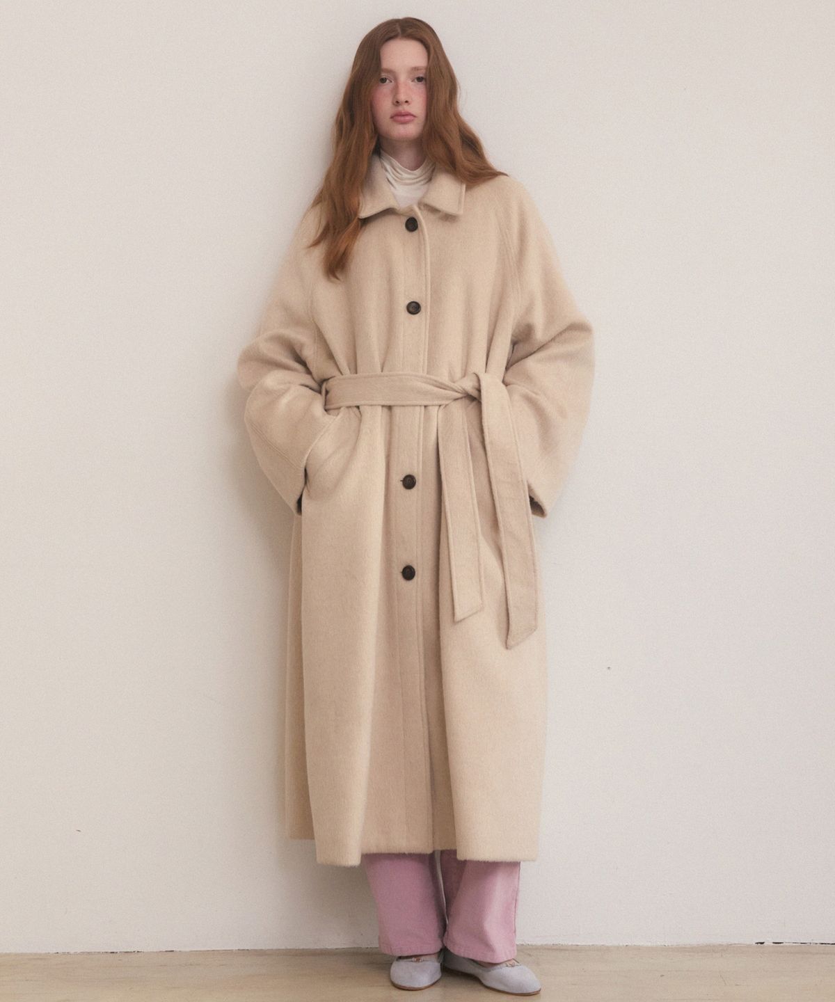 어다울(ADAUL) Handmade loose fit long coat - beige
