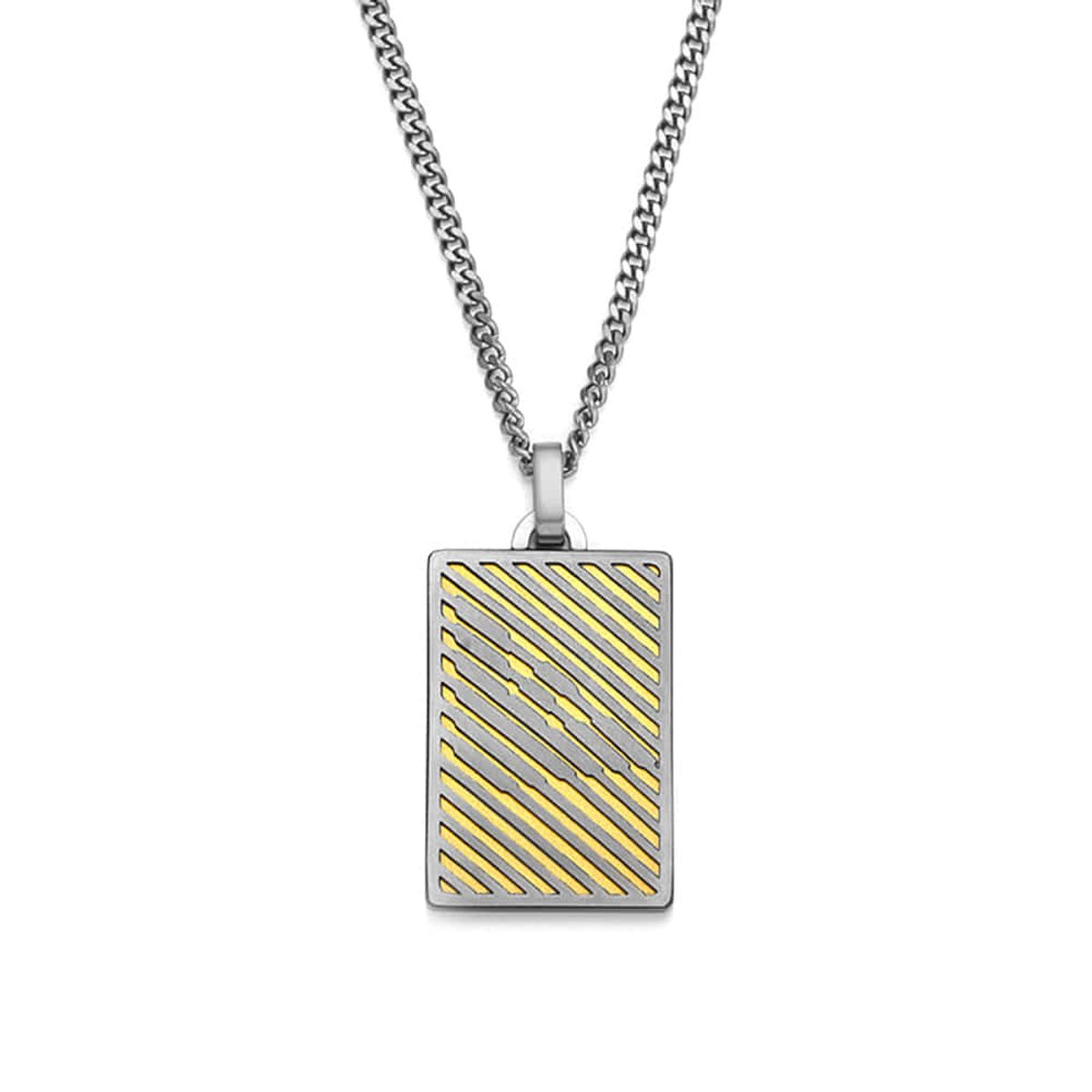 엠포리오 아르마니(EMPORIO ARMANI) EGS3239060 로고 펜던트 목걸이