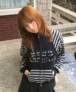 [9999xMIKO] Stripe Applique Jersey