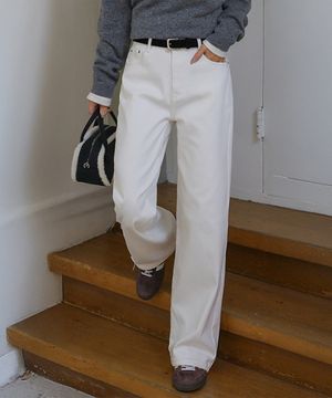 사크렌 밍크기모 와이드 코튼팬츠_F5W156PT