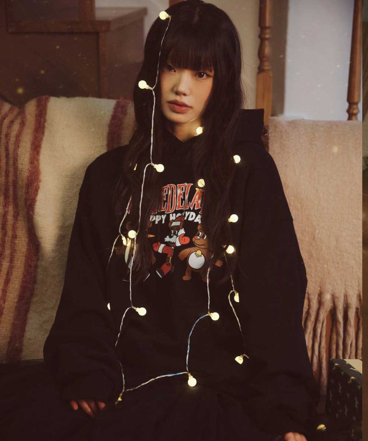 아크메드라비(ACME DE LA VIE) AC BEAR FRIEND X-MAS HOODIE (2COLOR)