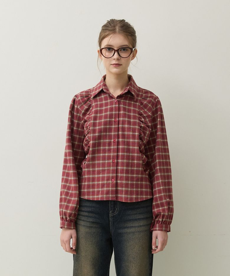 Rona Check Shirt (red)