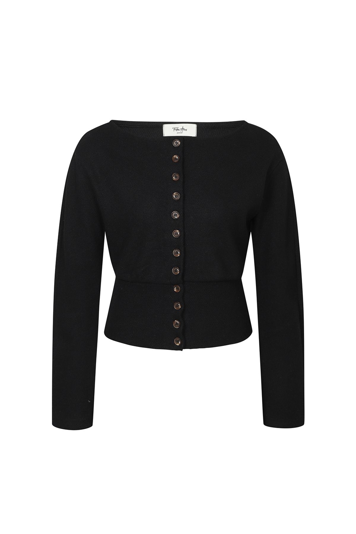 피프트 에일리어스(FIFTHALIAS) Snug knit cardigan Black