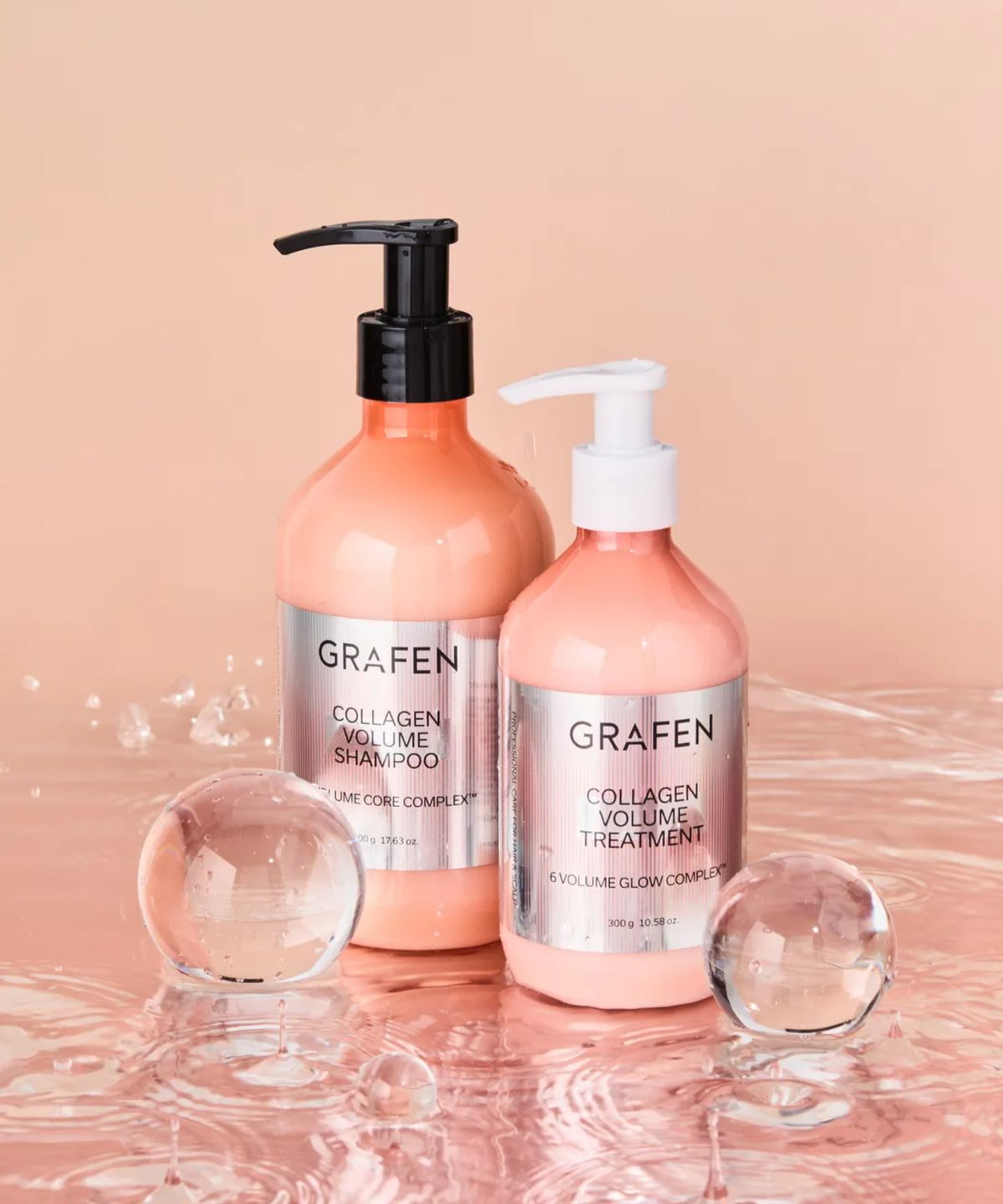 그라펜(GRAFEN) 콜라겐 볼륨헤어케어세트(샴푸 500ml+트리트먼트 300ml)