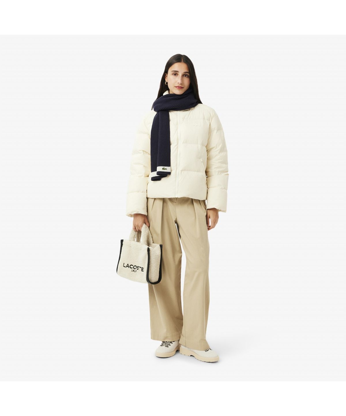 라코스테(LACOSTE) 남성 울 베이직 플레인 머플러 RE0058-55N HHW