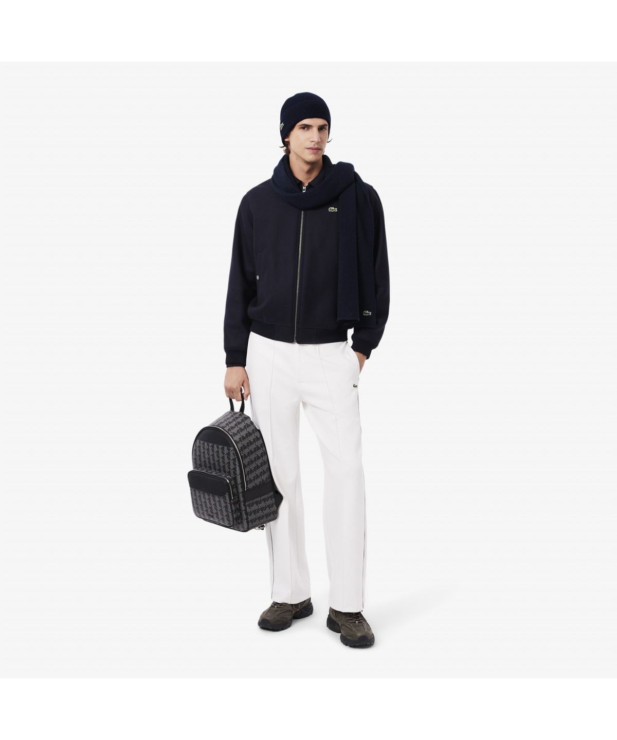 라코스테(LACOSTE) 남성 머플러 비니 기프트 세트 RB5385-55N 166