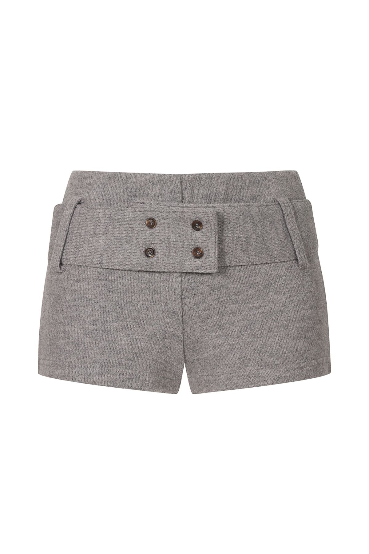 피프트 에일리어스(FIFTHALIAS) Snug belted micro shorts Grey