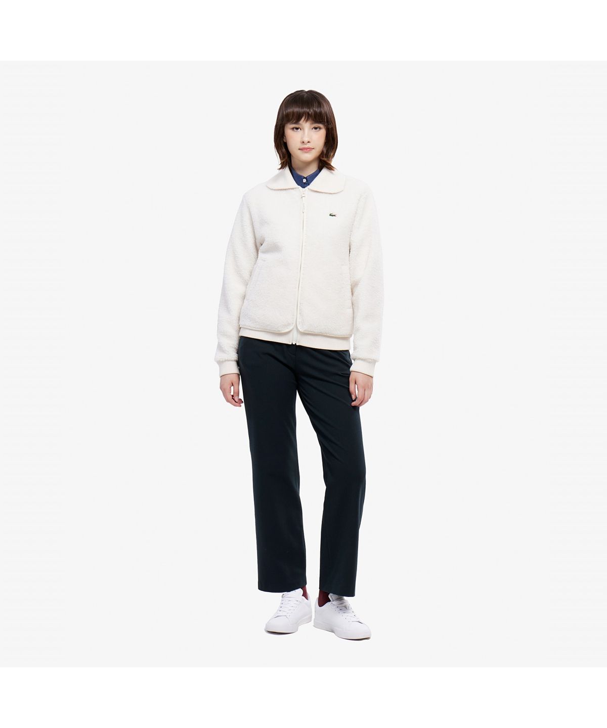 라코스테(LACOSTE) 여성 스트레이트 FW 플란넬 크롭팬츠 HF671E-55N YZP