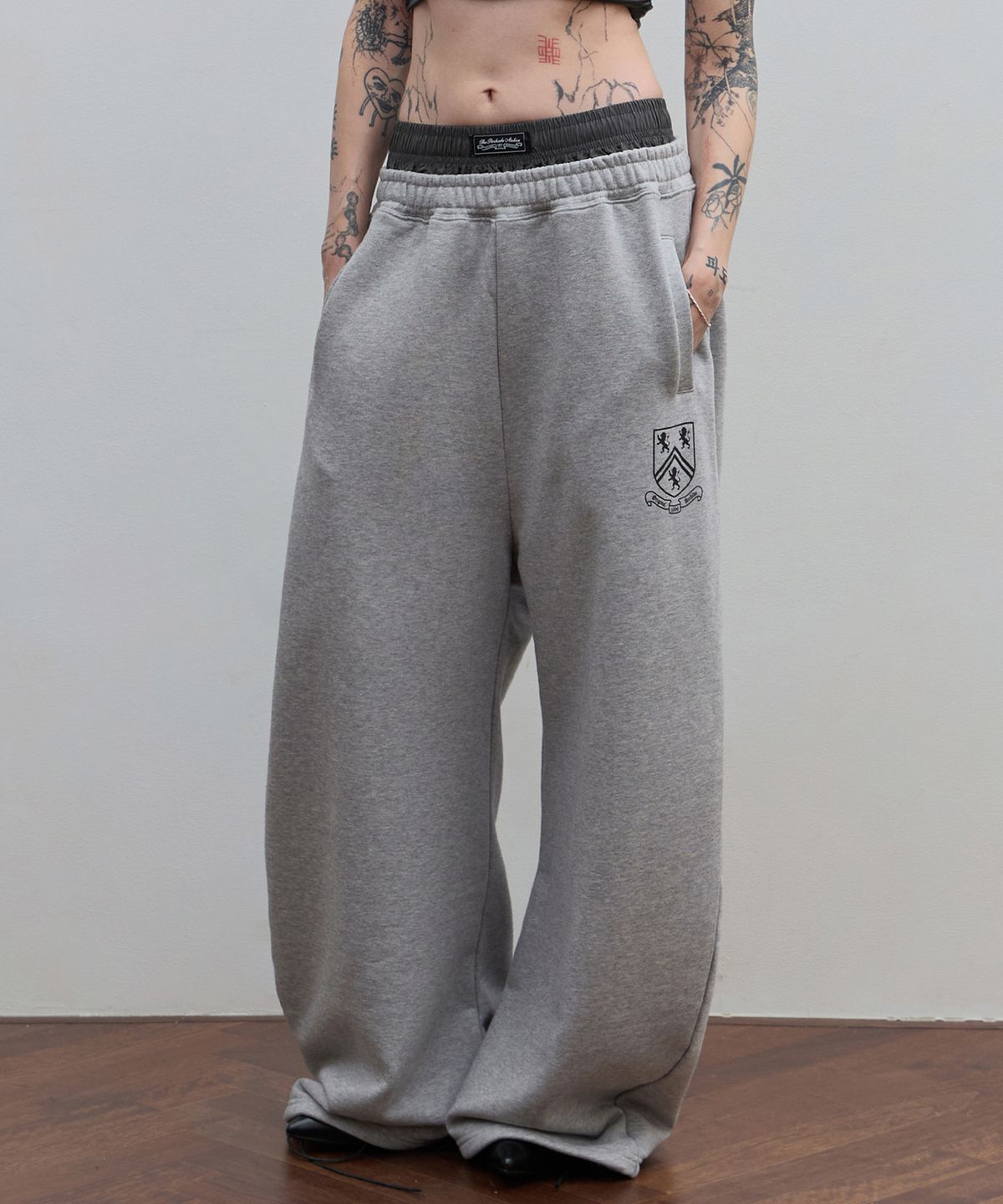 락케이크(ROCKCAKE) Boxer Layered Curved 2way Jogger - Melange