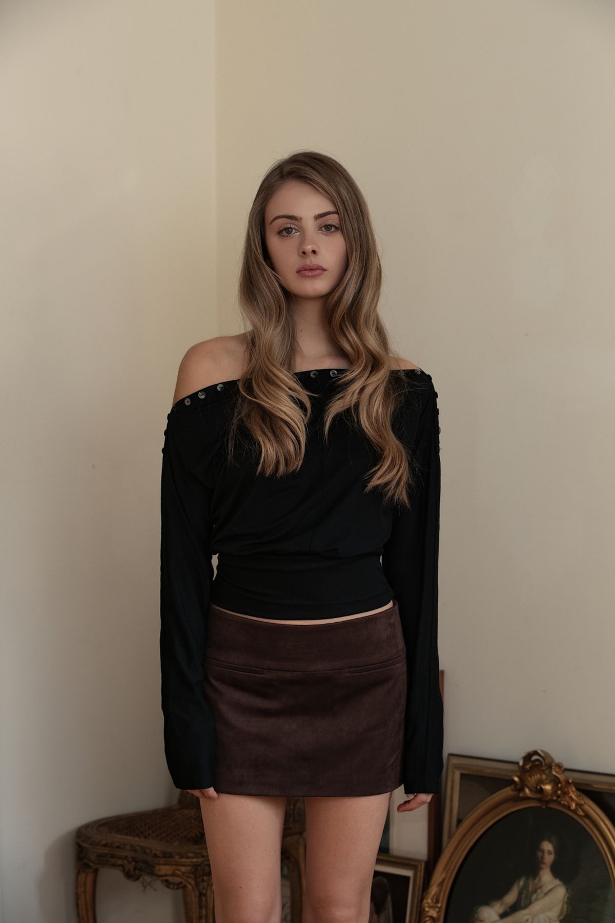 피프트 에일리어스(FIFTHALIAS) Button multi-way tee Black