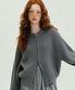 [Unisex] RÉSERVE 2-WAY OVER FIT ZIP KNIT CARDIGAN [GRAY]