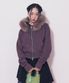 Fakiii Fur Hooded Zip-Up_Purple