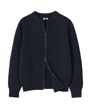 [Unisex] RÉSERVE 2-WAY OVER FIT ZIP KNIT CARDIGAN [NAVY]