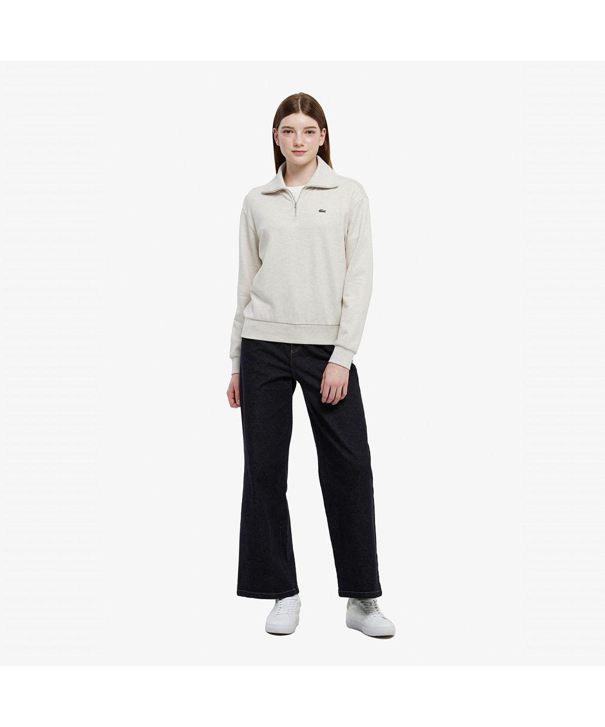 라코스테(LACOSTE) 여성 세미와이드 캐주얼 데님팬츠 HF608E-55N HDE