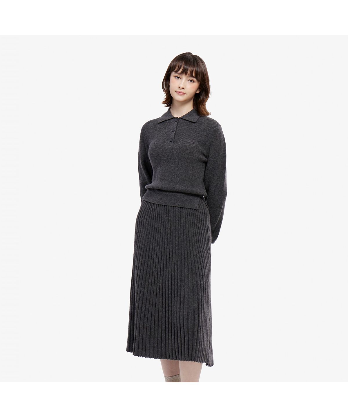 라코스테(LACOSTE) 여성 핏앤플레어 스웨터 드레스 EF294E-55N 050